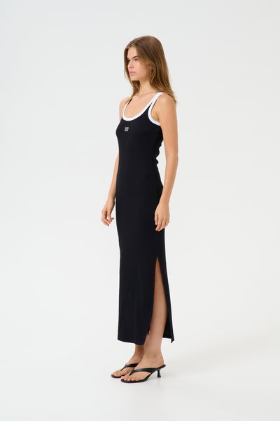 GZdrew contrast logo dress Black Thumbnail
