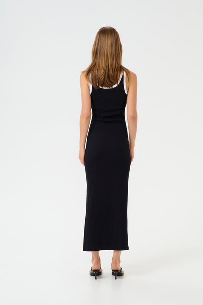 GZdrew contrast logo dress Black Thumbnail