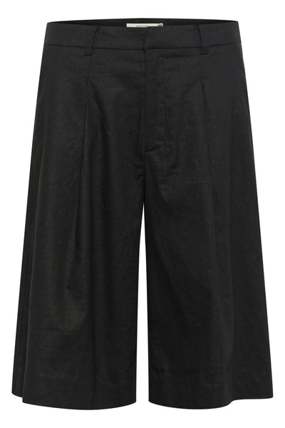 GZizza linen MW shorts Black Thumbnail