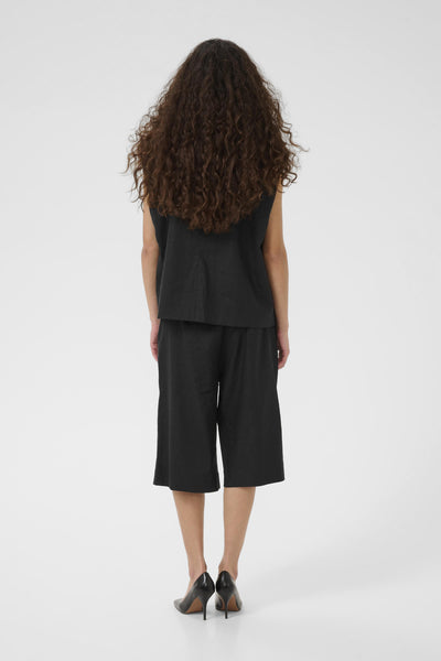 GZizza linen MW shorts Black Thumbnail
