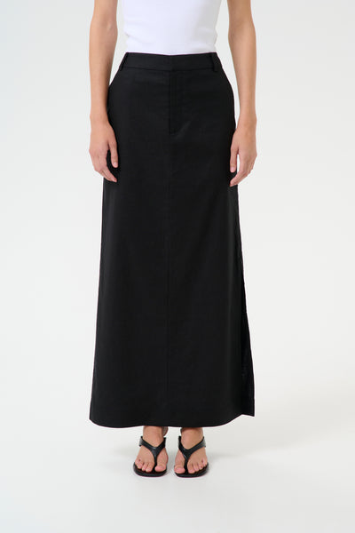 GZizza linen MW skirt Black Thumbnail