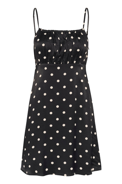 GZdotta P short dress Black with egret dot - 10910292 Thumbnail