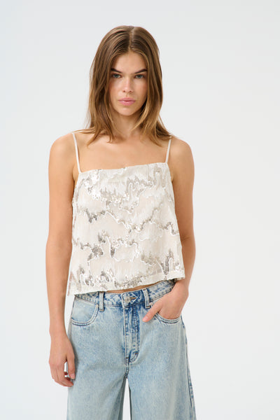 GZsagina singlet top Birch with sequins Thumbnail