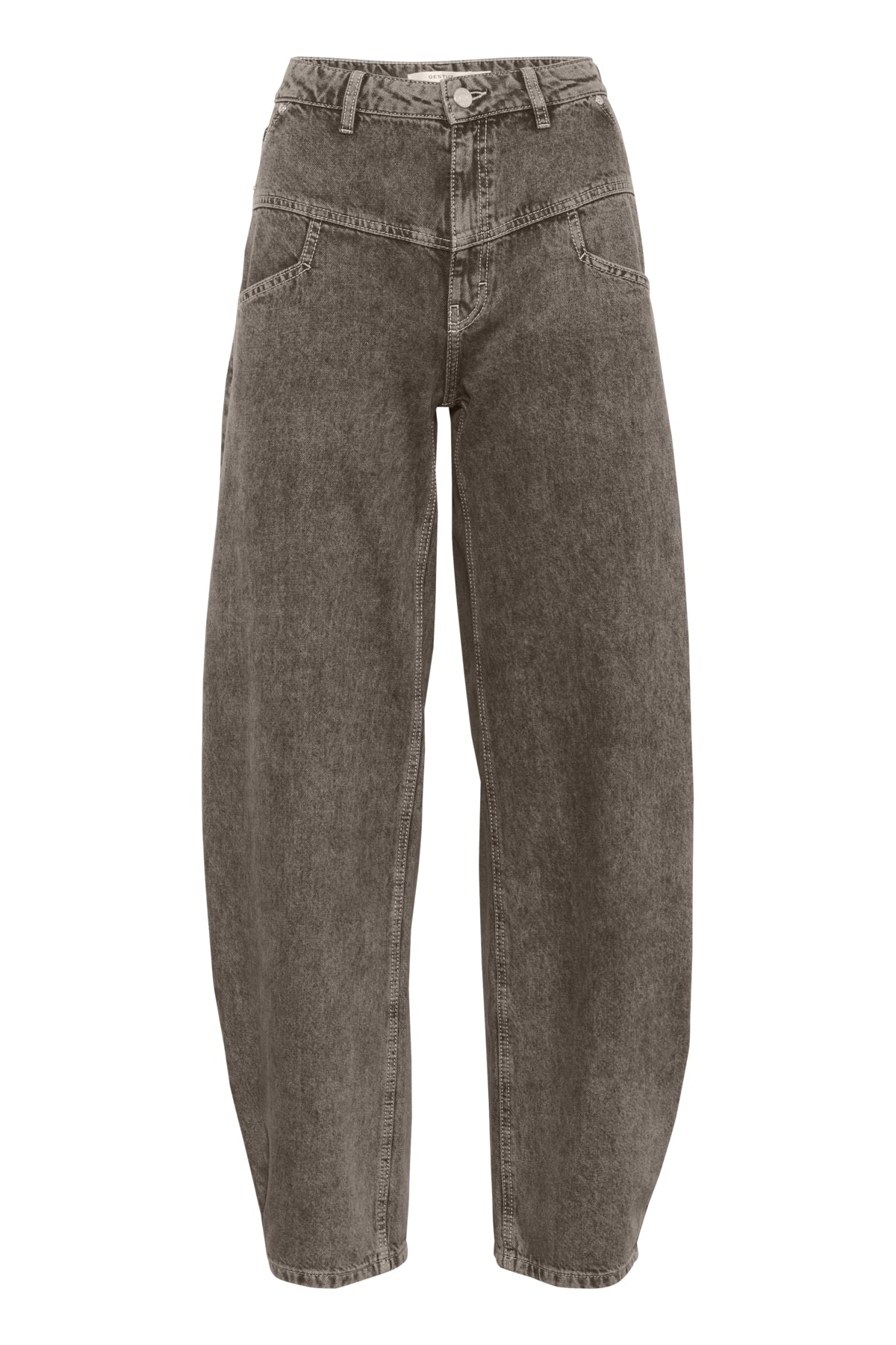 GZjosie HW barrel jeans Greige denim wash