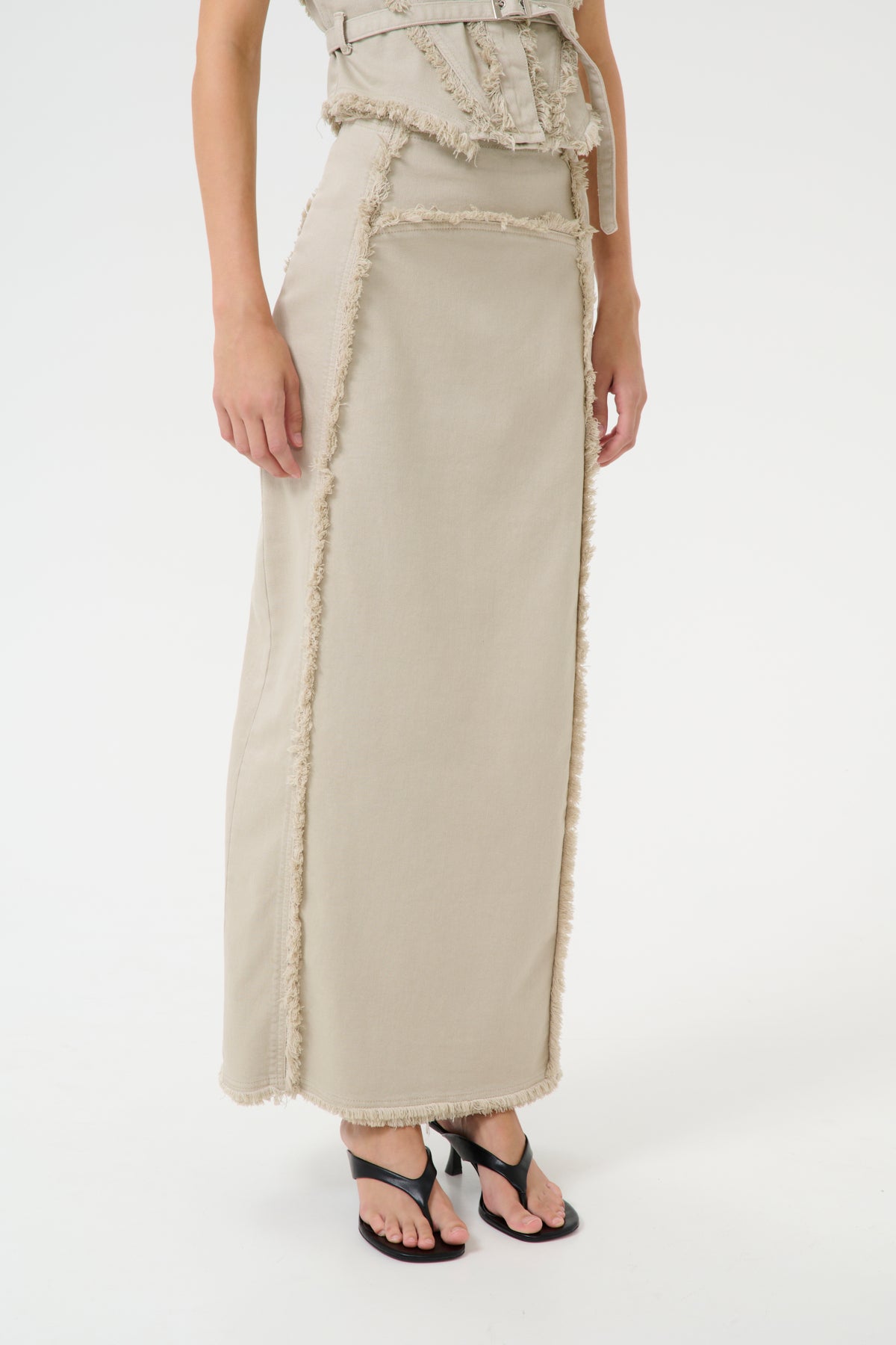 GZcatia long skirt Light moss green