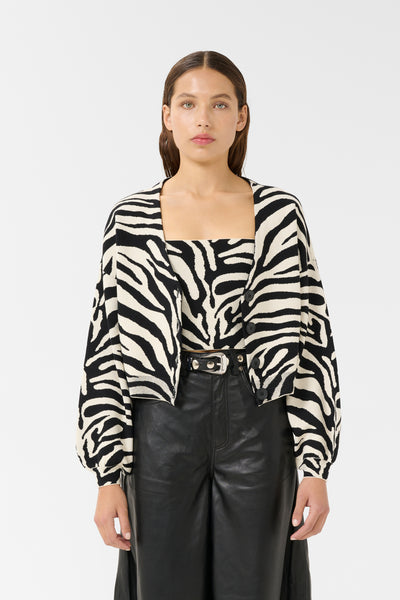 GZzebba cardigan Black/Birch tiger - 10910341 Thumbnail