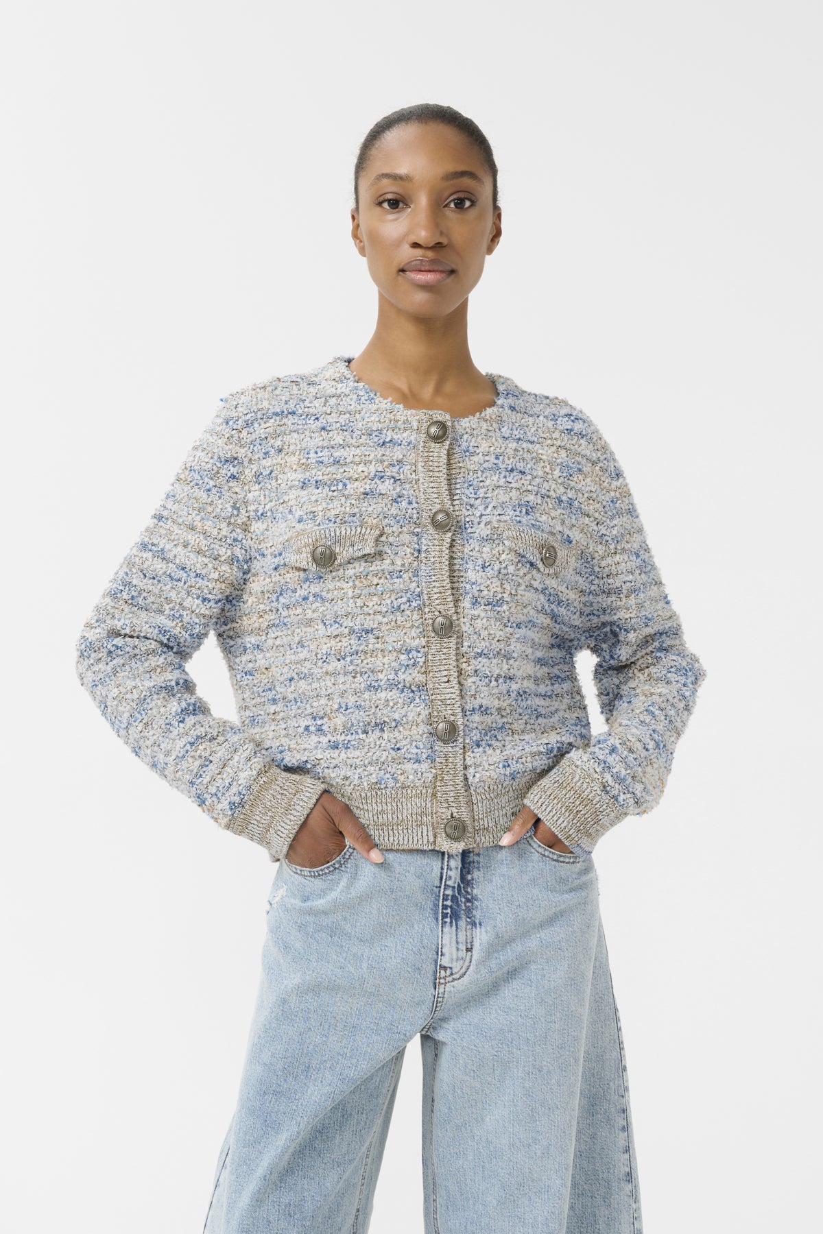 GZcannie cardigan Blue White mix - 10910345