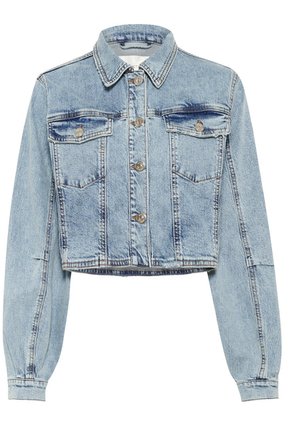 GZdea cropped jacket Light Blue Denim - 10910382 Thumbnail