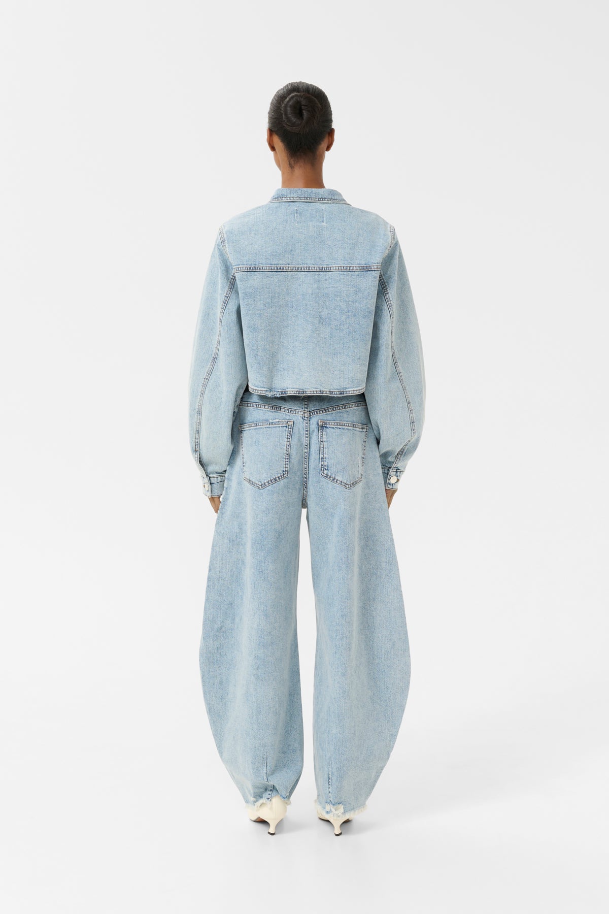 GZdea cropped jacket Light Blue Denim - 10910382