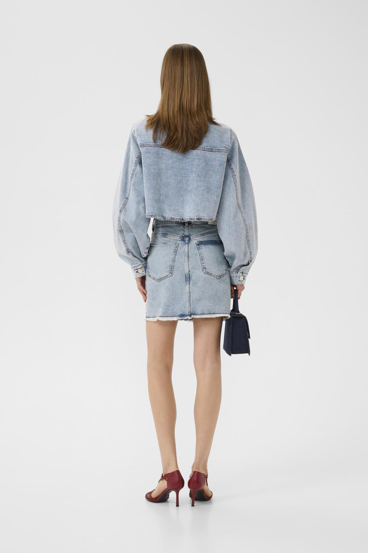 GZdea HW mini skirt Light Blue Denim - 10910384