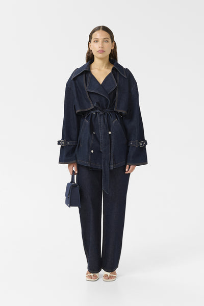 GZsummer trenchcoat Unwashed denim - 10910393 Thumbnail