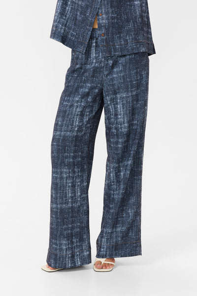GZdemia P HW pants Dark denim structure - 10910410 Thumbnail