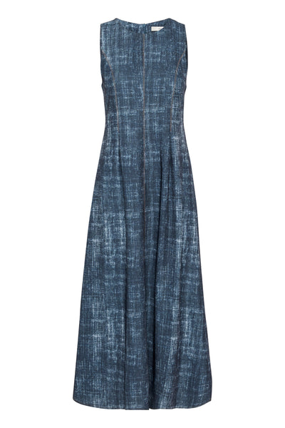 GZdemia P long dress Dark denim structure - 10910412 Thumbnail