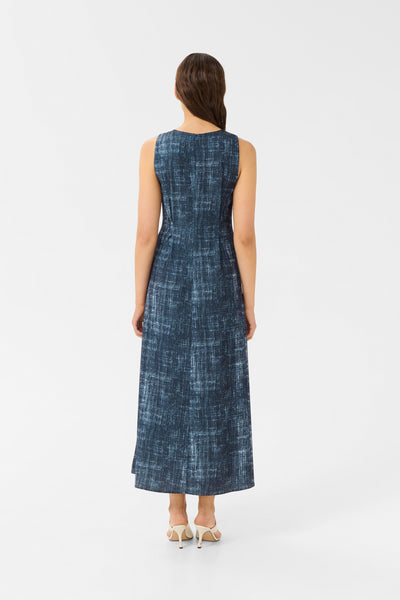 GZdemia P long dress Dark denim structure - 10910412 Thumbnail