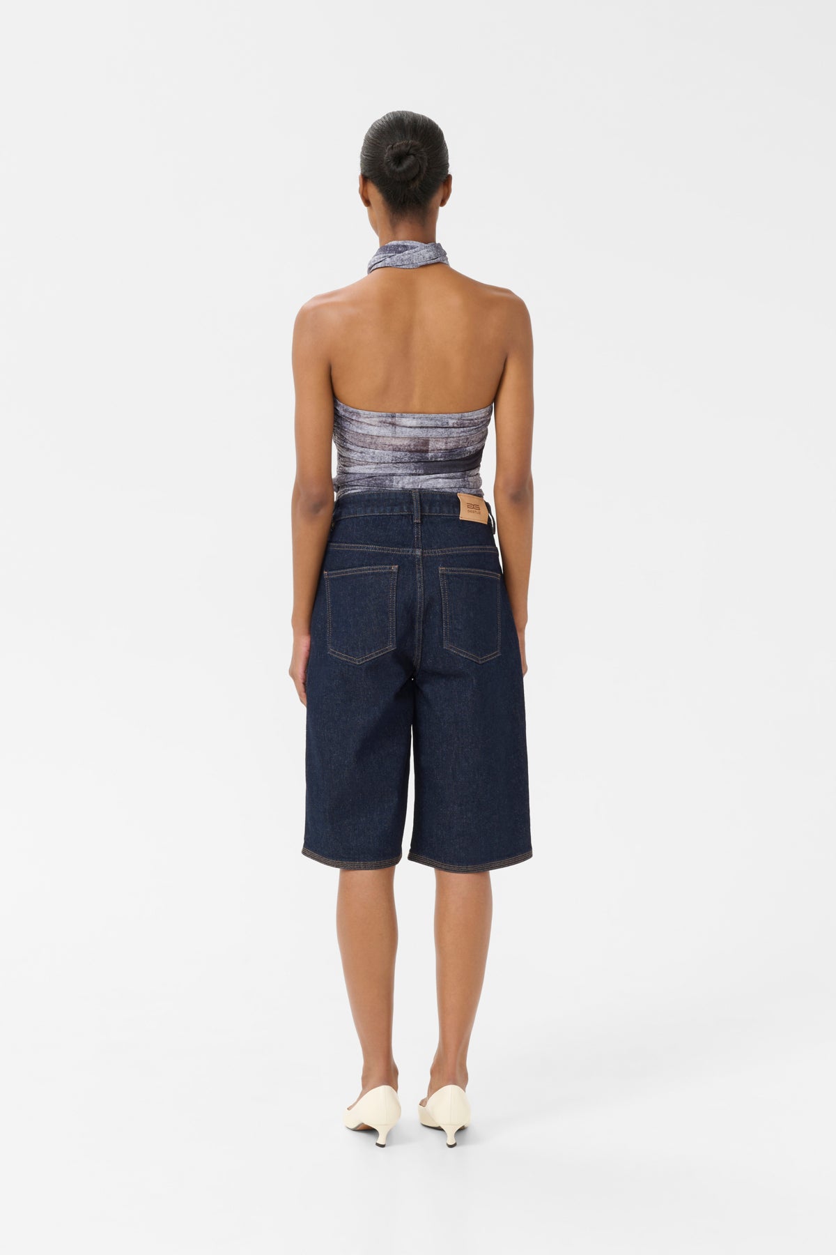 GZsummer HW long shorts Unwashed denim - 10910456