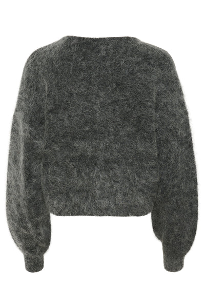 GZdebbie cardigan NOOS Charcoal Melange - 10910475 Thumbnail