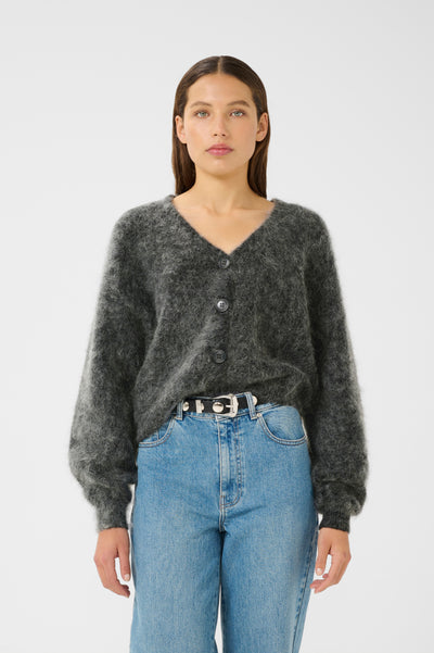 GZdebbie cardigan NOOS Charcoal Melange - 10910475 Thumbnail