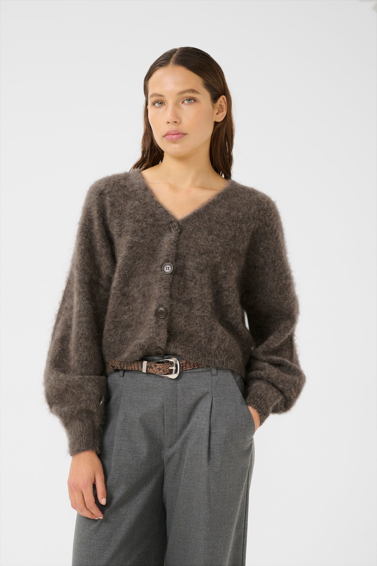 GZdebbie cardigan NOOS Chestnut Melange - 10910475
