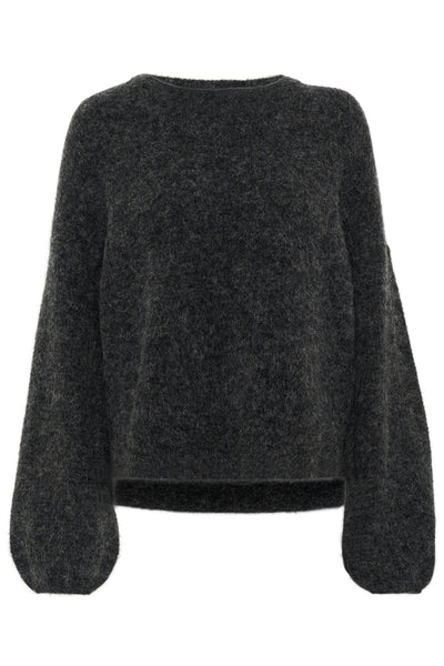 GZalpha slit pullover NOOS Charcoal Melange - 10910478 Thumbnail