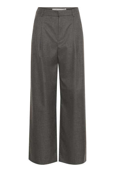 GZpaula melange MW wide pants Dark grey melange - 10910494 Thumbnail