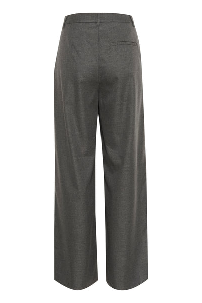 GZpaula melange MW wide pants Dark grey melange - 10910494 Thumbnail