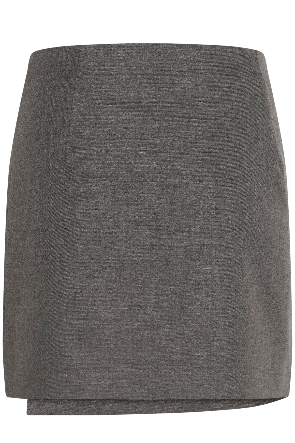 GZpaula melange MW wrap skirt Dark grey melange - 10910495