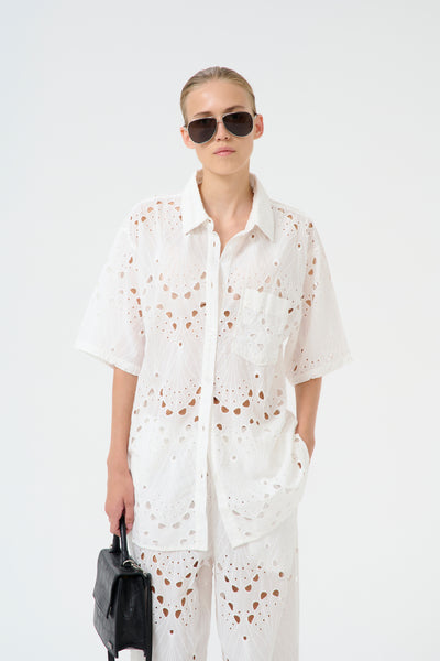 GZbaylor SS shirt Egret - 10910509 Thumbnail