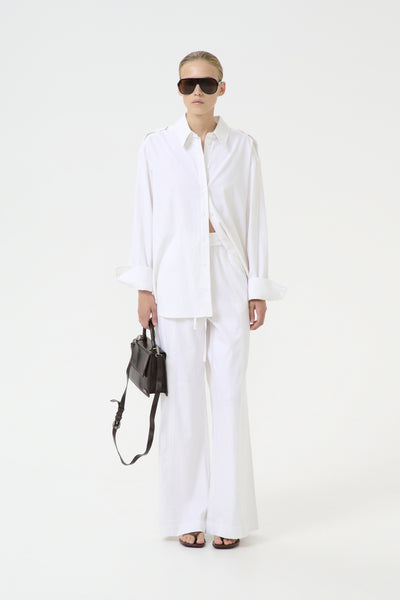 GZizza linen MW pants Bright White - 10910517 Thumbnail