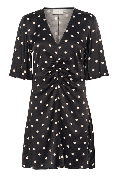 GZdotta P SS dress Black with egret dot Thumbnail