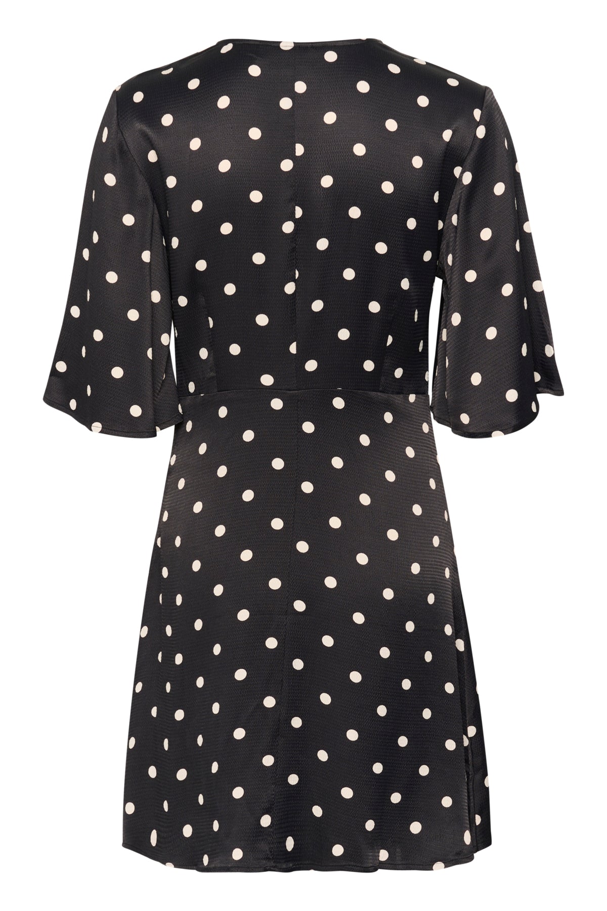 GZdotta P SS dress Black with egret dot