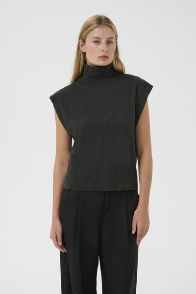 GZmanzi waistcoat Deep Graphite Melange - 10910532 Thumbnail