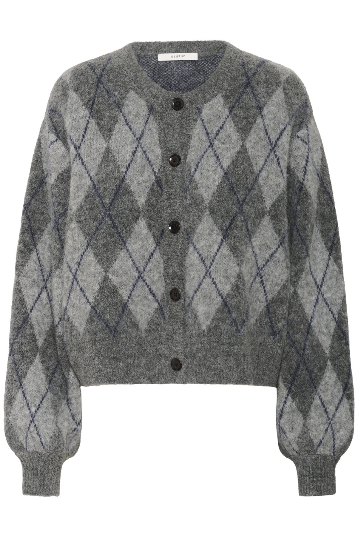 GZsasi cardigan Check Dark Grey/Grey/Blue comb - 10910660