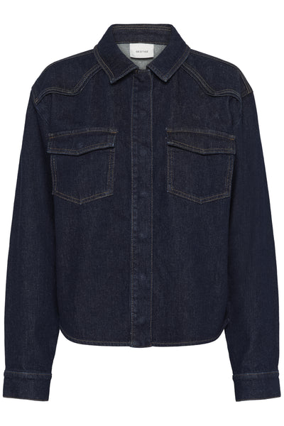 GZsummer shirt Unwashed denim - 10910680 Thumbnail