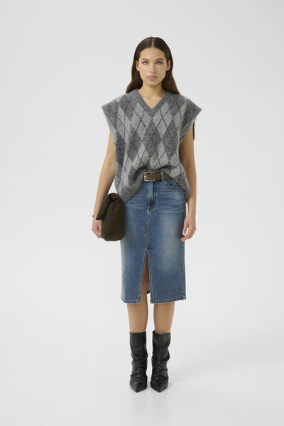 GZviva HW pencil skirt Vintage blue denim - 10910730 Thumbnail