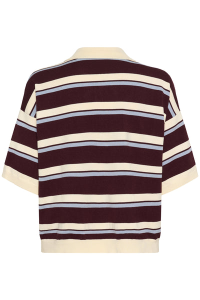 GZtaia ss polo pullover Aronia/Egret/Grey Blue - 10910933 Thumbnail