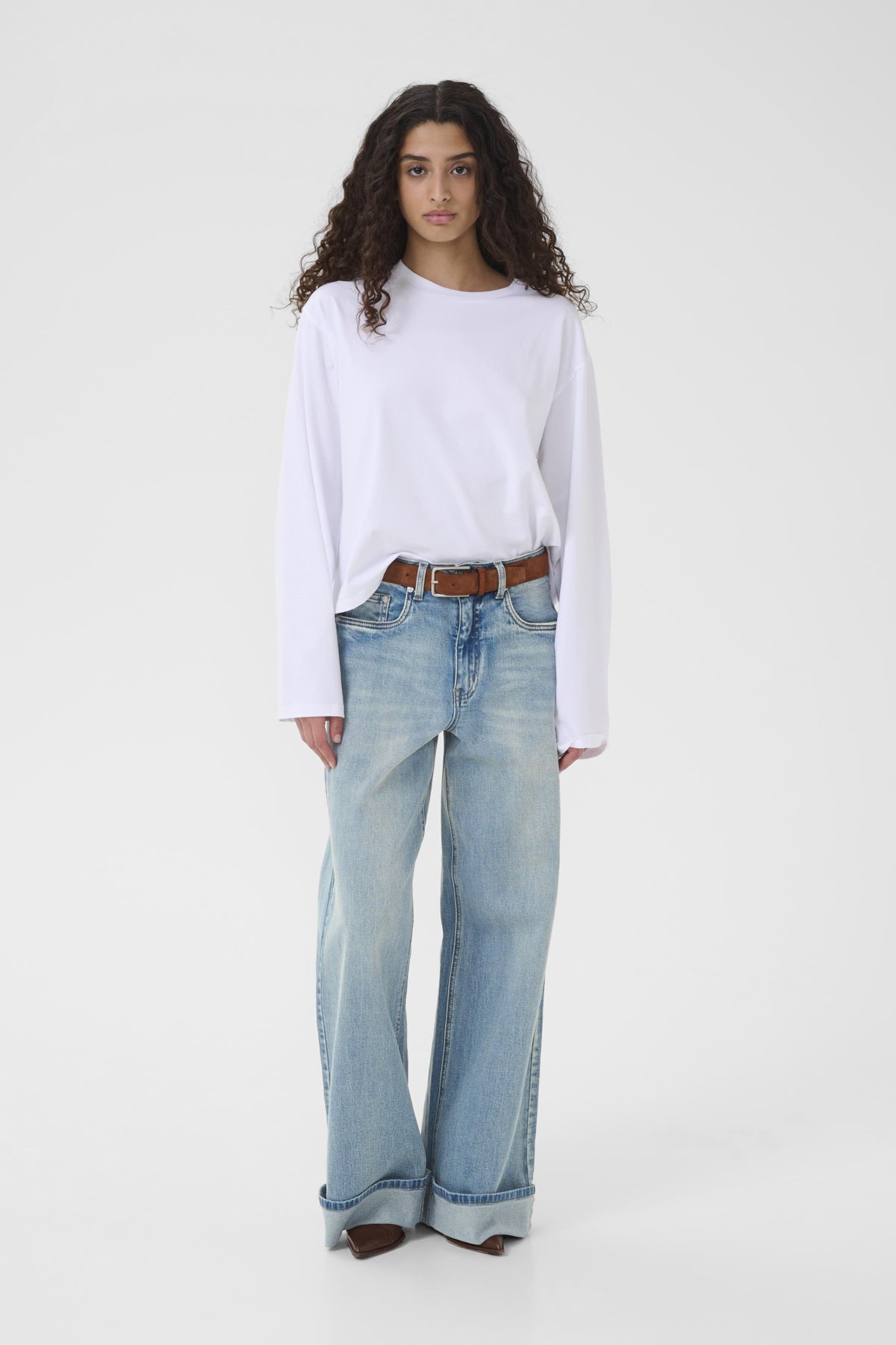 GZsara HW wide jeans Washed Blue - 10911124