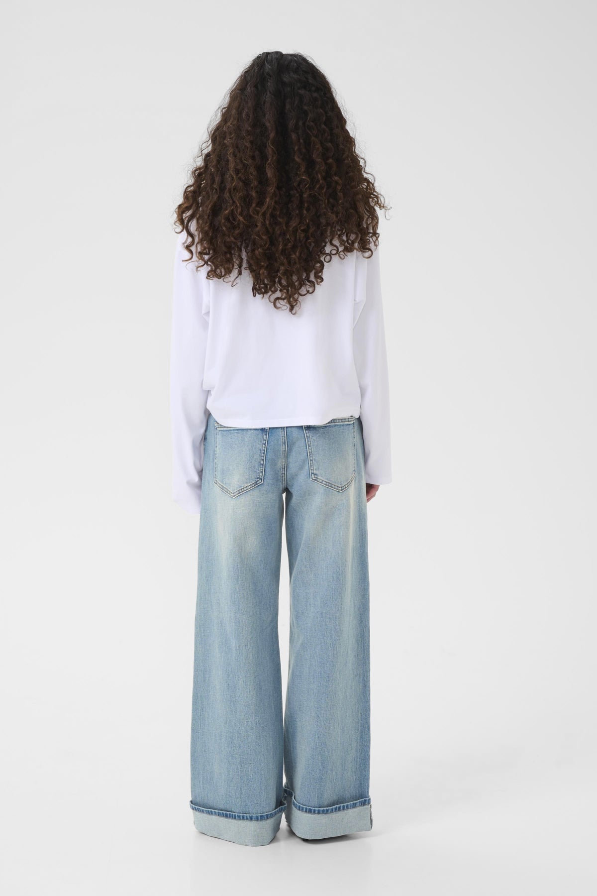 GZsara HW wide jeans Washed Blue - 10911124