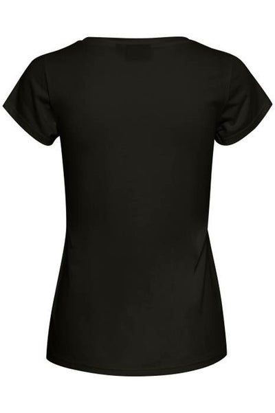 Rena T-shirt Black - 30100782 Thumbnail
