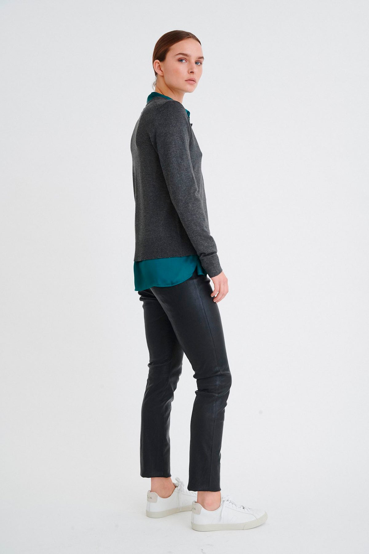 Rita Cardigan Dark grey melange - 30100784
