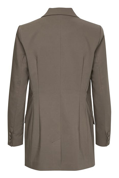 ZellaIW Long Blazer Sandy Grey - 30106239 Thumbnail