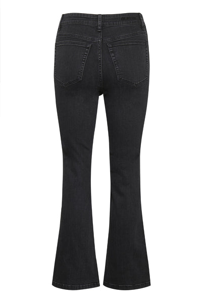 EmilindaGZ HW 7/8 flared pants Washed grey - 10904652 Thumbnail