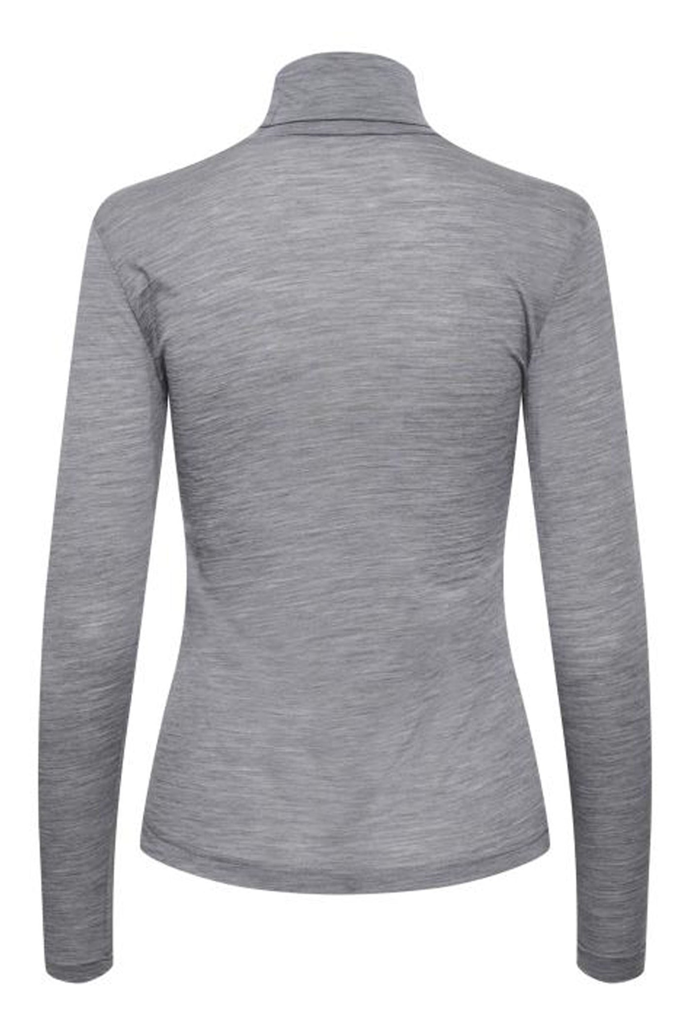 SividaGZ wool rollneck NOOS Grey Melange - 10905442