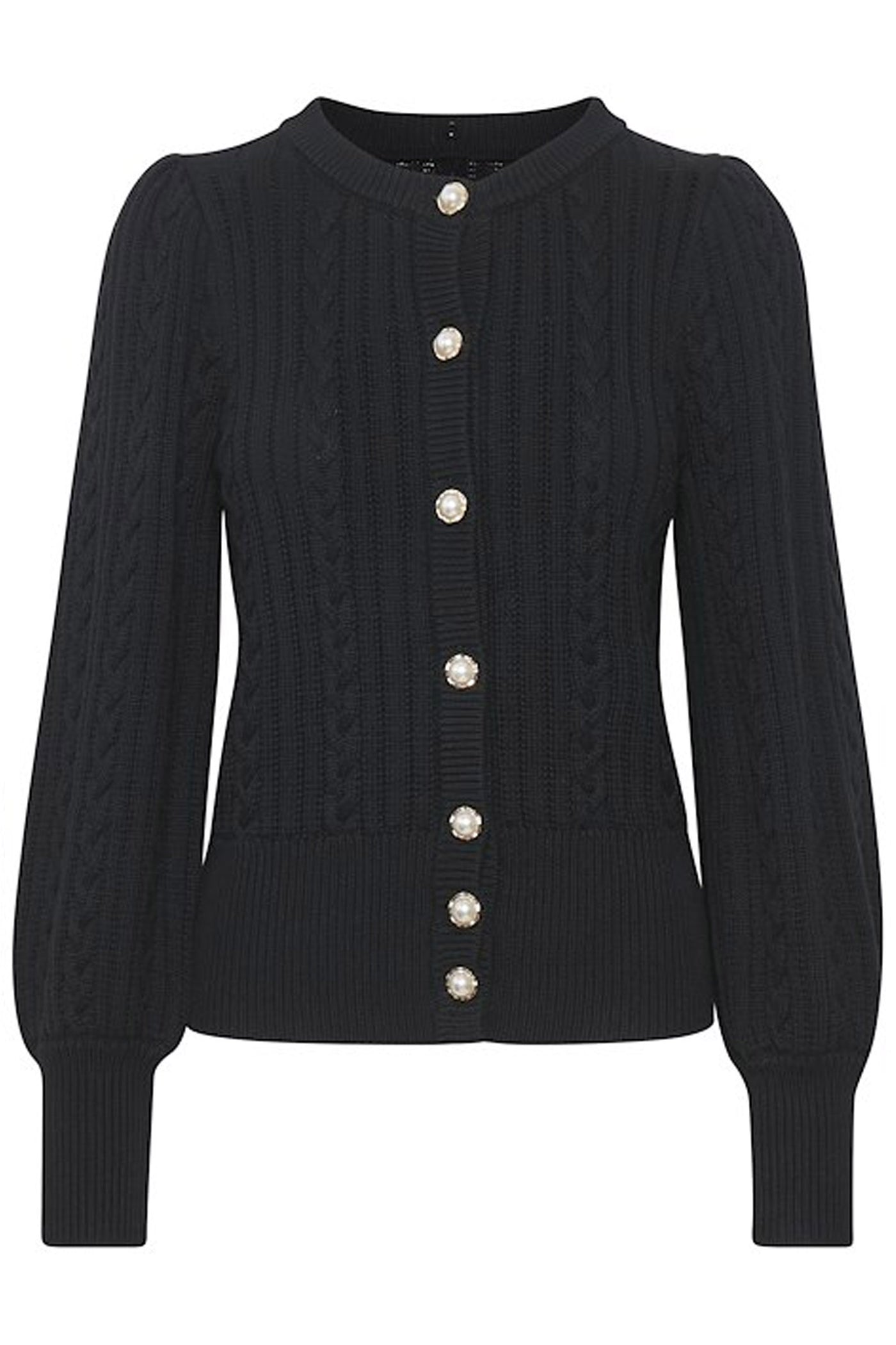 RawanGZ collar cardigan Black - 10905506