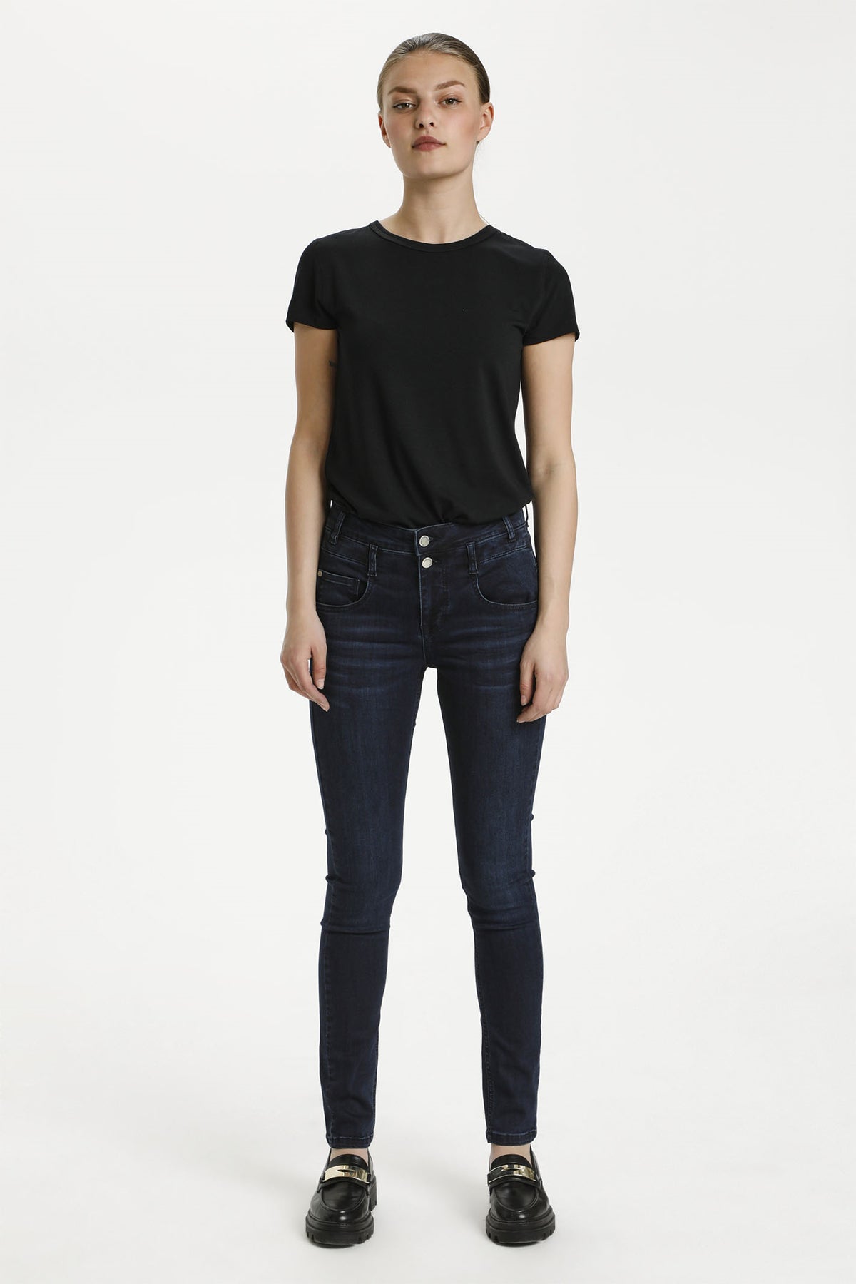 38 THE FIOLA 100 SLIM V Dark blue Wash - 10703569