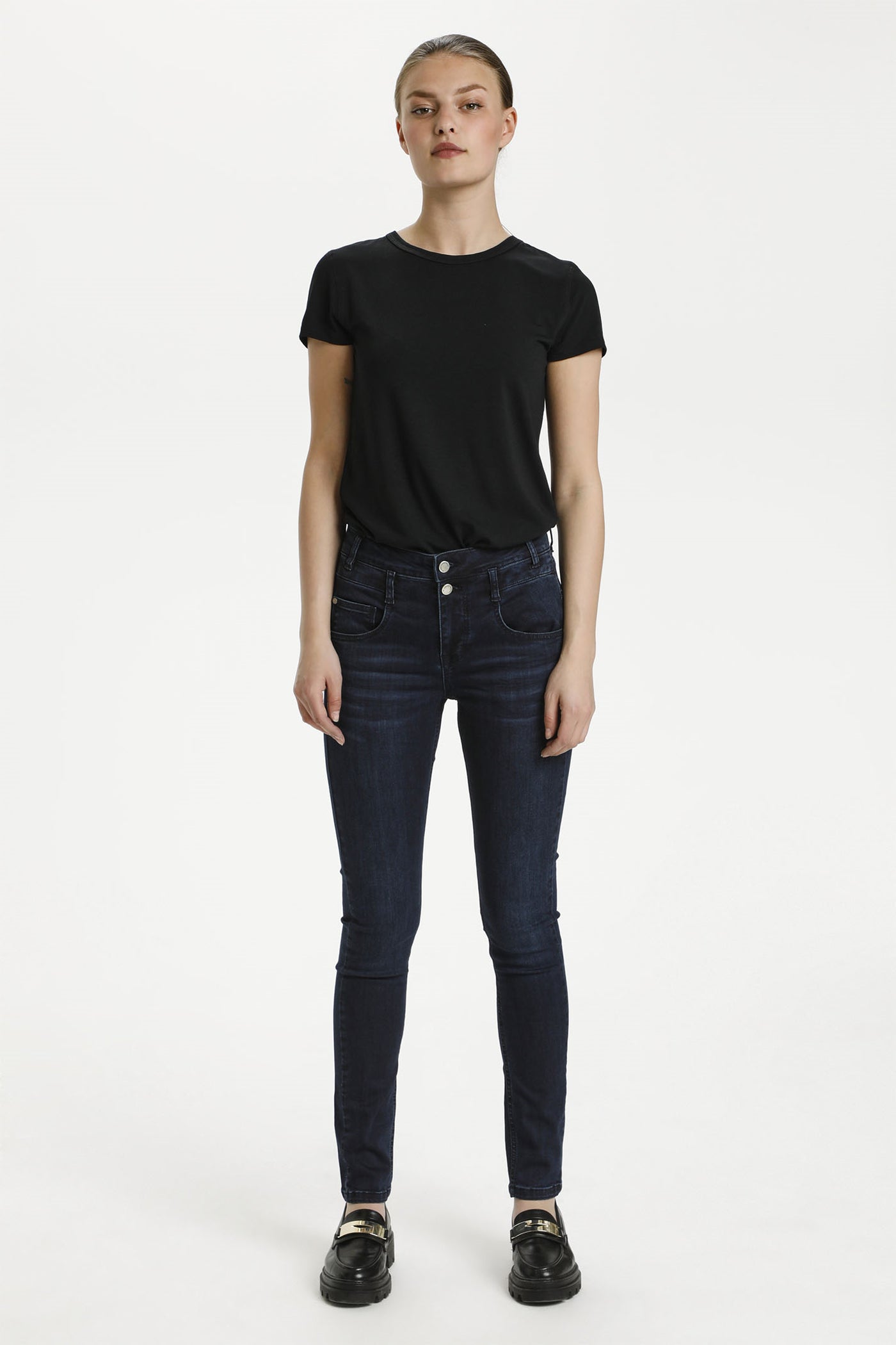 38 THE FIOLA 100 SLIM V Dark blue Wash - 10703569