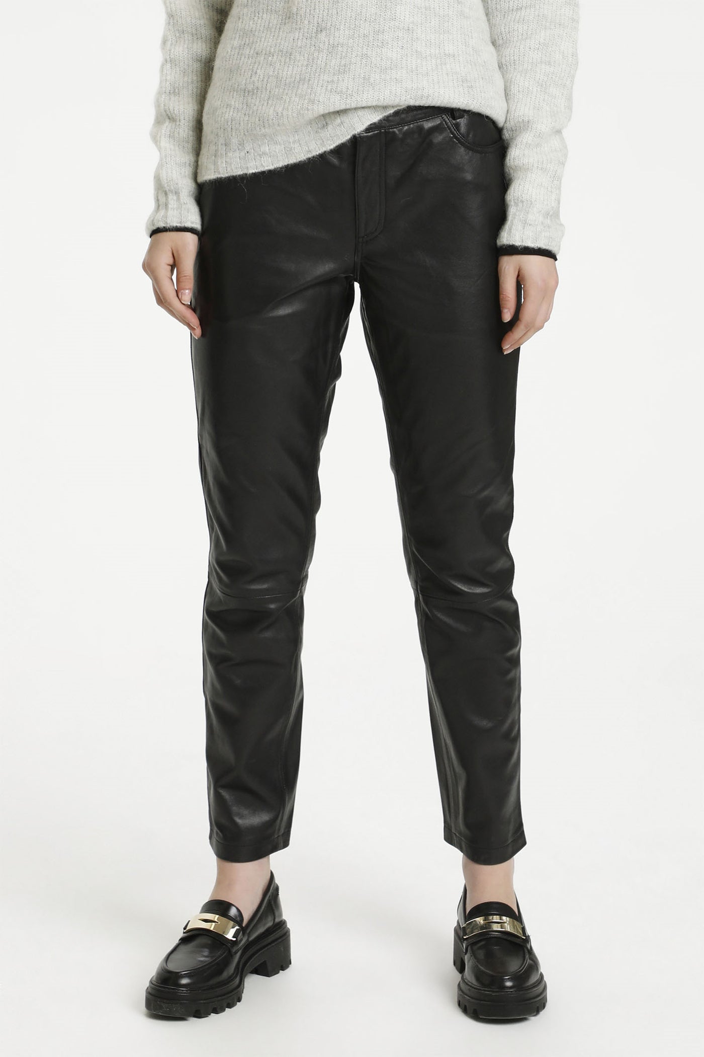 24 THE LEATHER PANT Black - 10703579
