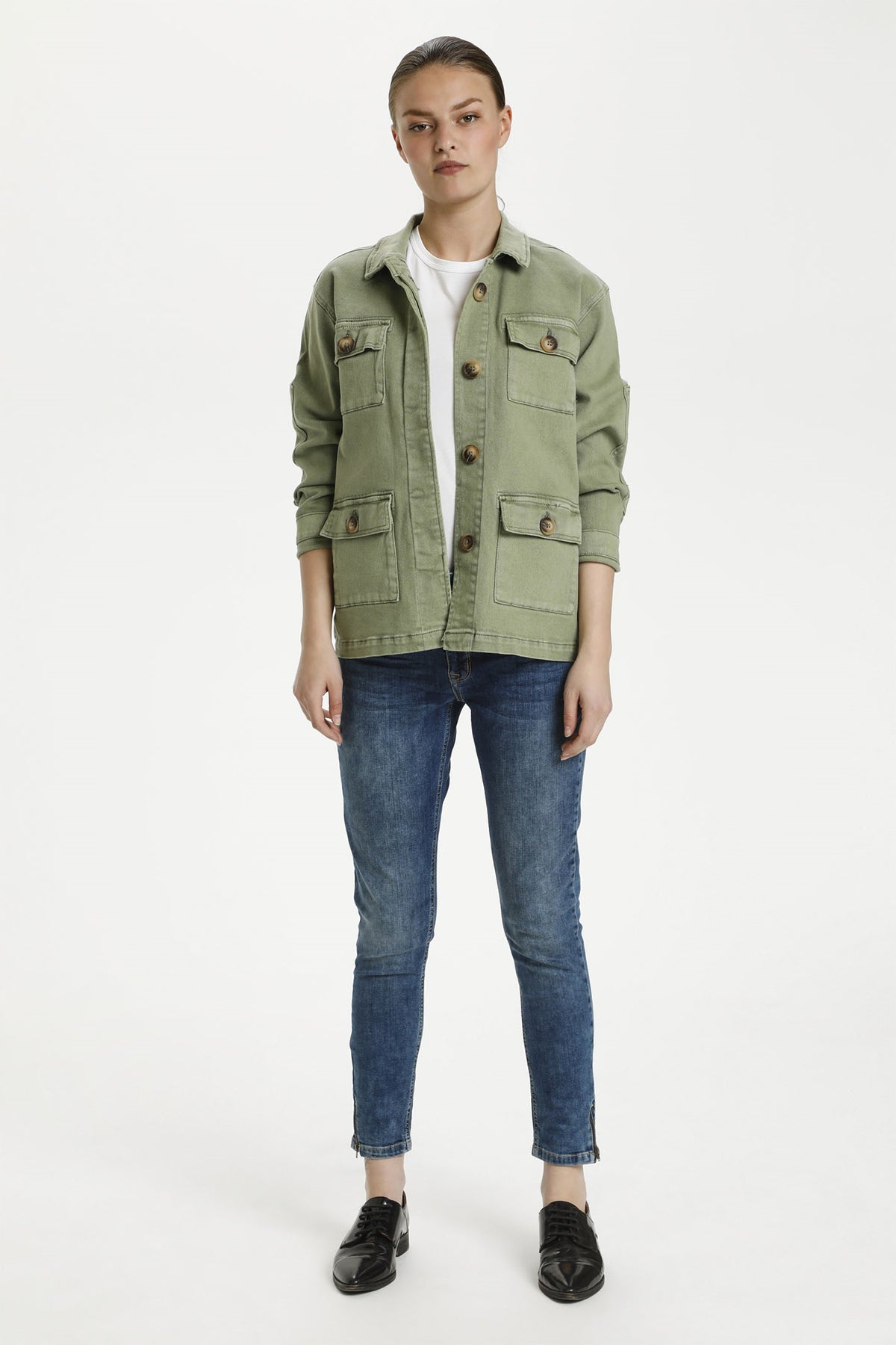 20 THE ARMY JACKET 108 Dusty Olive Wash - 10703601