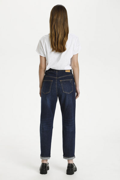 34 THE MOM 107 XHIGH STRAIGHT Dark Blue Retro Wash - 10703606 Thumbnail
