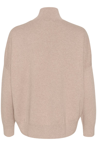 TenleyIW Turtleneck Pullover Sandy Grey Melange Thumbnail