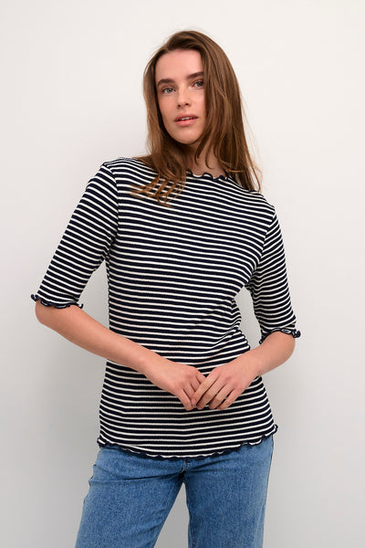 CandaceKB Stripe SS Night Sky/Egret Stripe - 10103631 Thumbnail